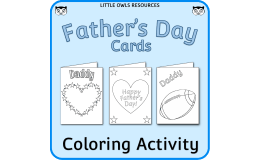 Happy Father's Day Card Templates - Coloring Activity