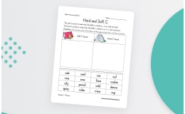 Hard C and Soft C – Phonics Sorting Worksheet