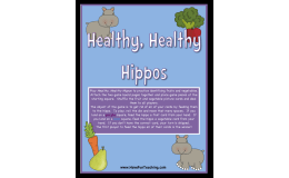 Healthy Hippos Fruits and Vegetables Activity