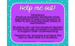 Help Me Out Asking Questions Activity