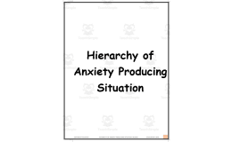Hierarchy of anxiety producing situation (#2056)