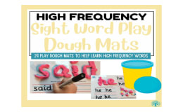 High Frequency Word Play Dough Mats