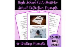HIgh School ELA Back-to-School Reflection Prompts