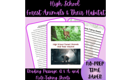 High School Forest Animals and Their Habitat Reading Passage