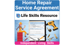 High School Life Skills Worksheet - Home Repair Service Agreement