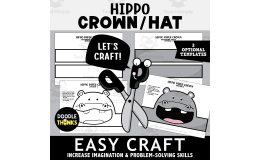 Hippo Crown or Hat Easy Paper Craft Art Project