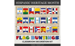 Hispanic Heritage Month 21 Spanish Speaking Country Flags Banner