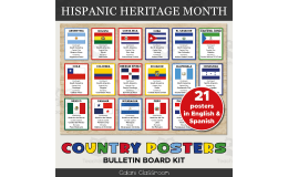 Hispanic Heritage Month – 21 Country Posters & Cards