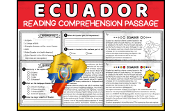 Hispanic Heritage Month: Ecuador Reading Comprehension Passage
