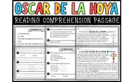 Hispanic Heritage Month Social Studies: Oscar De La Hoya Passage