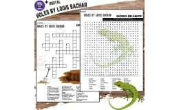 HOLES by Louis Sachar Fun Worksheets Novel Study - Puzzles