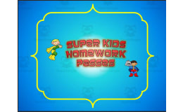 Homework Passes: Super Kids theme