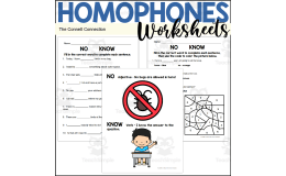 Homophones Worksheets: Know No