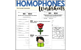 Homophones Worksheets: Read Red