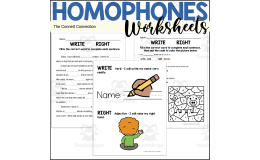 Homophones Worksheets: Write Right