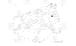 Horse Extreme Difficulty Dot-to-Dot / Connect the Dots