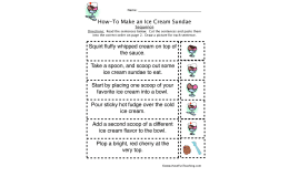 How to Make a Sundae Sequence Worksheet