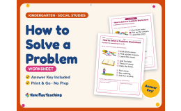 How to Solve a Problem Worksheet – Kindergarten Life Skills Practice