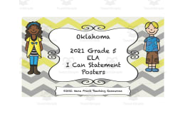 I Can Statement Anchor Charts | 5th Grade ELA | Oklahoma Standards