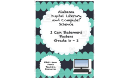 I Can Statement Posters | K - 2nd Grade Digital Literacy | Alabama Standards