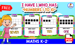I HAVE, WHO HAS? | Numbers 1 to 10