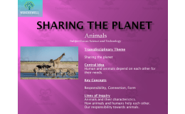 IB PYP - SHARING THE PLANET - ANIMALS - PLANNER & RESOURCES