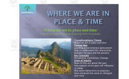 IB PYP - WHERE WE ARE IN PLACE AND TIME - PLANNER & RESOURCES