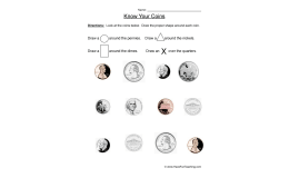 Identifying Coins Worksheet