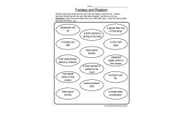 Identifying Fantasy and Realism Worksheet
