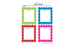 Identifying Places Nouns Worksheet
