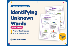 Identifying Unknown Words Worksheet – 2nd Grade Context Clues Practice