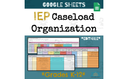 IEP Caseload Organization Spreadsheet