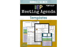 IEP Meeting Agenda Templates – 5 Editable Set