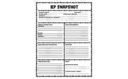 IEP Student Info Printables