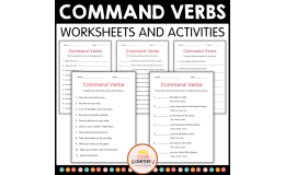 Imperatives Command Verbs Grammar Practice Worksheet for Grade 1, 2, 3
