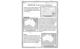 Important Places in Australia Reading Packet