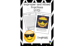 Improper & Mixed Fractions - Sunglasses Emoji
