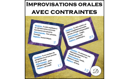 Improvisations orales avec contraintes - 28 cartes à tâches