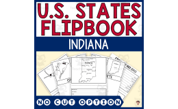 Indiana State Flipbook (Capital, Bird, Flower, Flag, Animal)
