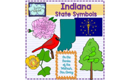 Indiana State Symbols Clip Art
