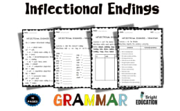 Inflectional Endings Grammar Activity