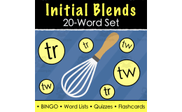 Initial Beginning Consonant Blends tr and tw - Print + Digital