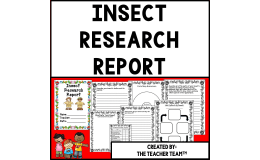 Insect Research Report