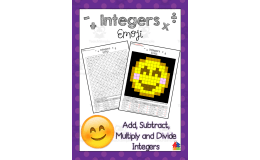 Integers Emoji Math Activity