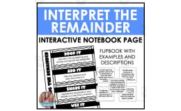 Interpret the Remainder Interactive Notebook Page