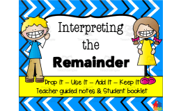 Interpreting the Remainder Booklet | Math Book & Assessment