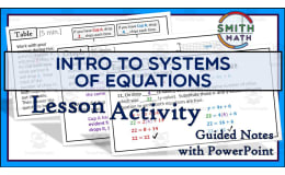 Intro to Systems of Equations Activityy