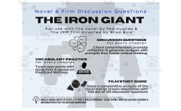 "Iron Giant" Novel & film Discussion Questions