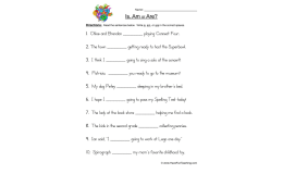 Is Am Are Fill in Blank Worksheet