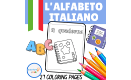 Italian Alphabet Coloring Pages